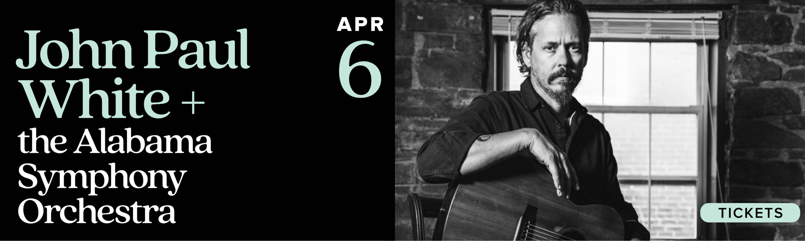 Purchase your tickets for John Paul White + Alabama Symphony Orchestra, April 6